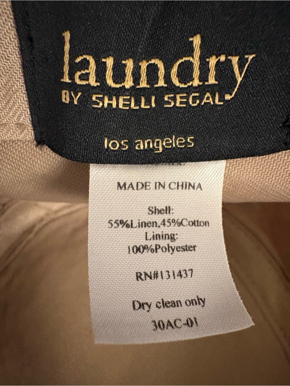 Laundry by Shelli Segal Tan Linen Blend Fedora Hat Blue Trim One Size Summer - Picture 4 of 10